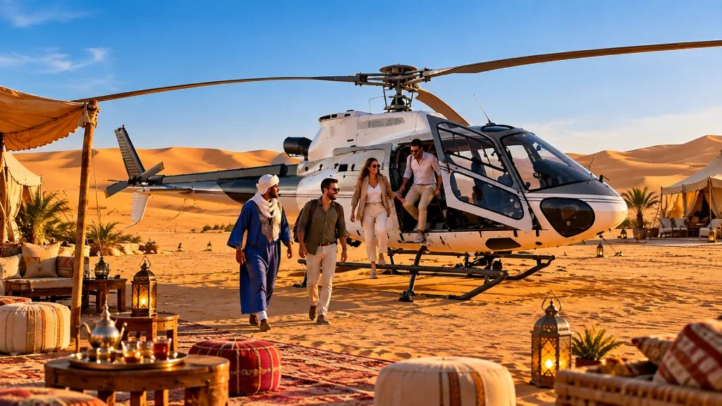 Private Helicopter to Erg Chegaga